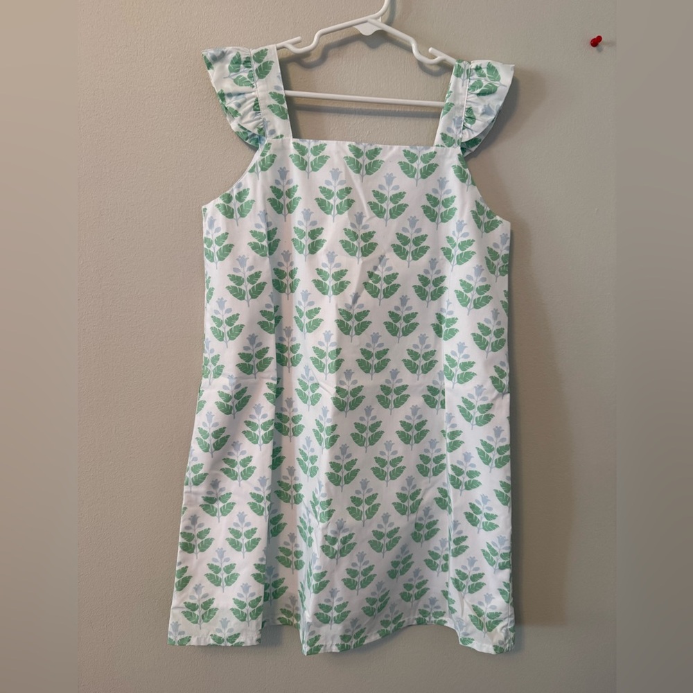 The Beaufort Bonnet Company Mint Leaf Print Dress